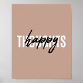 Poster Happy Thoughts | Positive Quote (Devant)