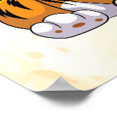 Poster Happy Tiger Cartoon Art Print! Cute Tiger Mur Art (Coin)