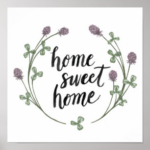 Poster Happy to Bee Home Mots I   Maison Sweet Home