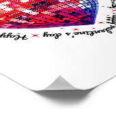 Poster Happy Valentine's Day Funny Coquette Red Disco Bal (Coin)