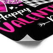 Poster Happy Valentine's Day Leopard And Plaid Hearts Gir (Coin)