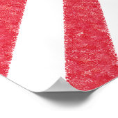 Poster Happy Valentine's Day Red Hearts Chalk Stripes (Coin)