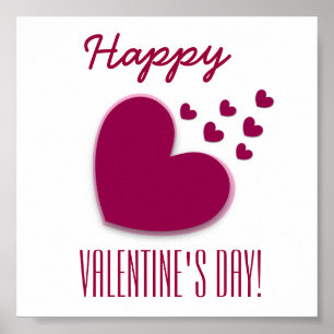 Poster Happy Valentine's Day Sprinkling of Hearts A04