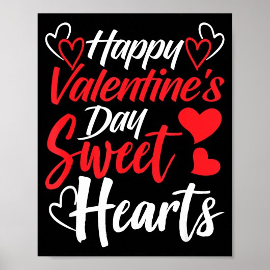 Poster Happy Valentine's Day Sweet Hearts Couples Valenti (Devant)