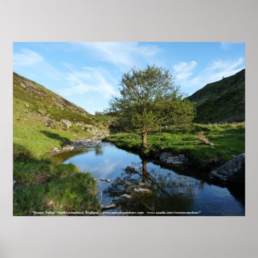 Poster Happy Valley, Northumberland Angleterre (Devant)