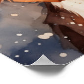 Poster Happy Watercolor Dog Art Imprimer (Coin)