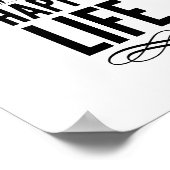 Poster Happy Wife Typographic Quote Print in White (Coin)