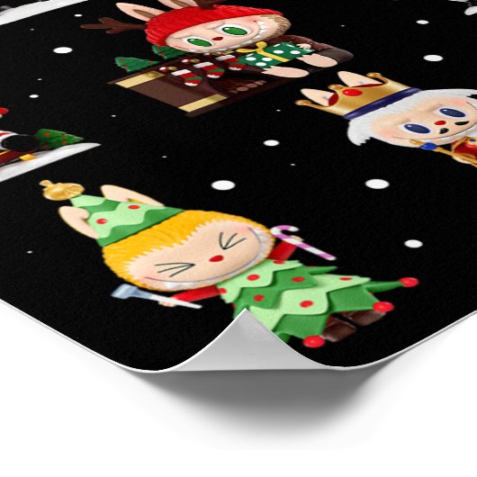 Poster Happy Xmas Labubu Lover Cute Labubu The Monsters C (Coin)