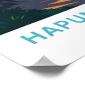 Poster Hapuna Beach Hawaii Imprimer Voyage (Coin)