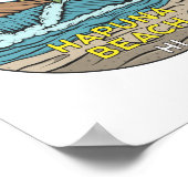 Poster Hapuna Beach Hawaii Vintage (Coin)