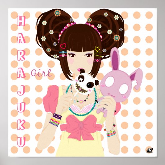 Poster Harajuku fille Yuriko (Devant)