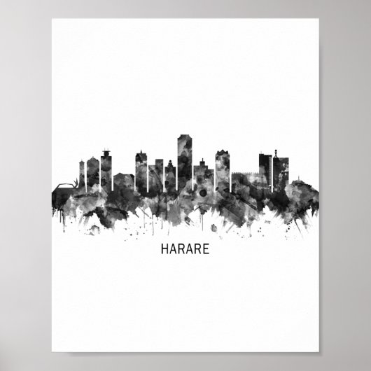 Poster Harare Zimbabwe Skyline (Devant)