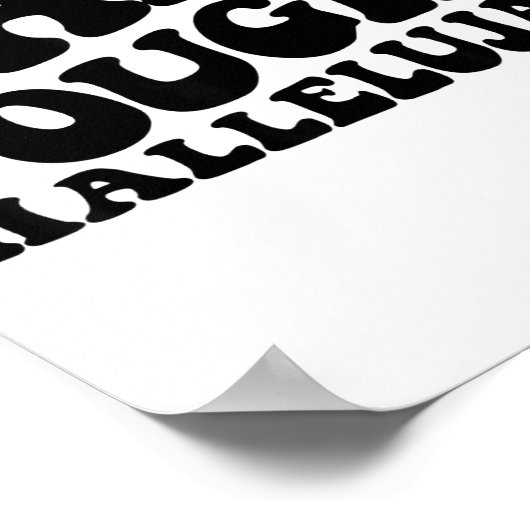 Poster Hard Fought Hallelujah Retro Jesus (Coin)