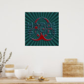 Poster Hard Is My Style | vert radial foncé | hardstyle (Cuisine)