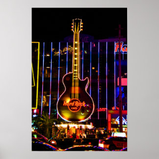 Poster Hard Rock Guitare Las Vegas Amérique
