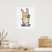 Poster Hare-Lo Il Funny Hare Rabbit Pun (Cuisine)