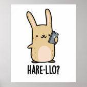Poster Hare-Lo Il Funny Hare Rabbit Pun (Devant)