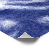 Poster Hares Neiges lapins blancs Hiver Animal bleu (Coin)