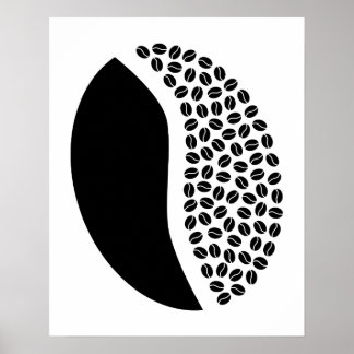 Poster haricots de café