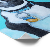 Poster Haricots the Boston Terrier Painting (Coin)