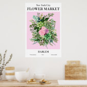 Poster Harlem du marché aux fleurs de New York (Cuisine)