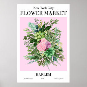 Poster Harlem du marché aux fleurs de New York