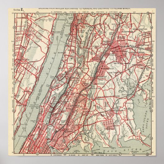 Poster Harlem, Yonkers, Pelham Manor, New York (Devant)