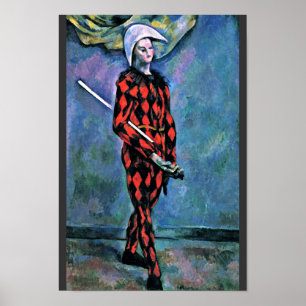 Poster Harlequin par Paul Cézanne (la meilleure qualité)