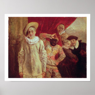 Poster Harlequin, Pierrot et Scapin, acteurs de COM