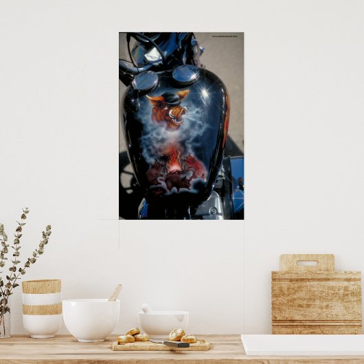 Poster Harley Fuel Tank - S.D. (Cuisine)