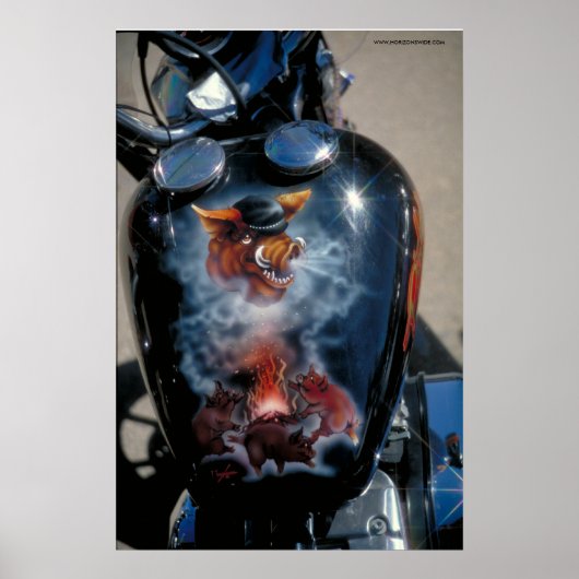 Poster Harley Fuel Tank - S.D. (Devant)