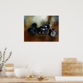 Poster Harley Motorcycle Art (Cuisine)