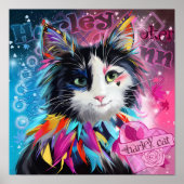 Poster Harley Quinn le chat (Devant)