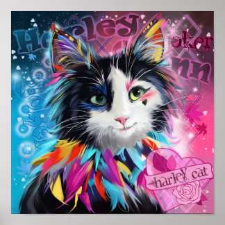 Poster Harley Quinn le chat