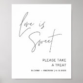 Poster HARLOW Love Is Sweet Wedding Favor Sign (Devant)