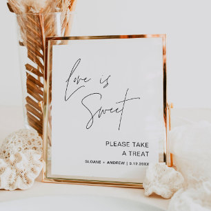 Poster HARLOW Love Is Sweet Wedding Favor Sign