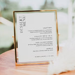 Poster HARLOW Minimaliste moderne Mariage Dessert Menu 8x<br><div class="desc">Harlow Collection - un mélange parfait de sophistication propre et de modernité. Il est conçu avec une police de caractères moderne qui respire le style et l'élégance. Chaque produit de la collection est soigneusement conçu pour présenter un look à la fois intemporel et tendance.</div>