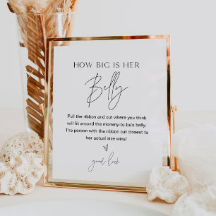 Poster HARLOW Quelle Est La Taille De Son Ventre Baby sho