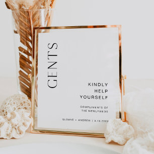 Poster HARLOW Salle de bain Panier Mariage Signes Mens Ch