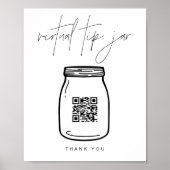 Poster HARLOW Virtual Tip Jar Venmo QR Code Sign (Devant)