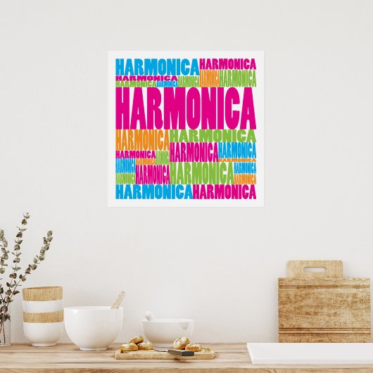 Poster Harmonica colorée (Cuisine)