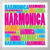 Poster Harmonica colorée (Devant)