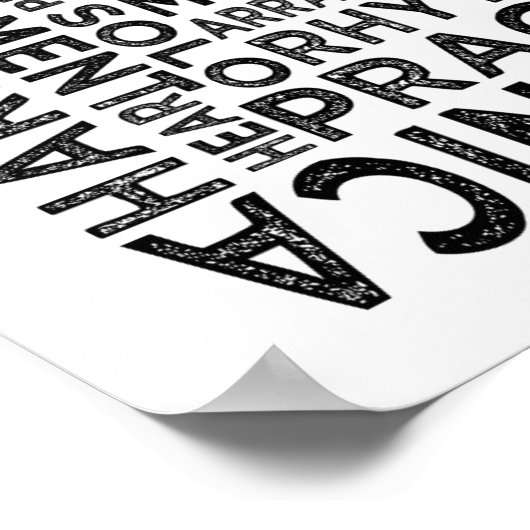 Poster Harmonica Typographie (Coin)