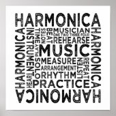 Poster Harmonica Typographie (Devant)