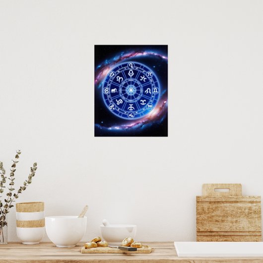 Poster Harmonie céleste Zodiac Mandala | OEuvre murale co (Cuisine)