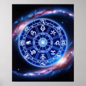 Poster Harmonie céleste Zodiac Mandala | OEuvre murale co (Devant)