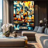 Harmonie Cubiste d'Istanbul – Art de Paysage Urbai