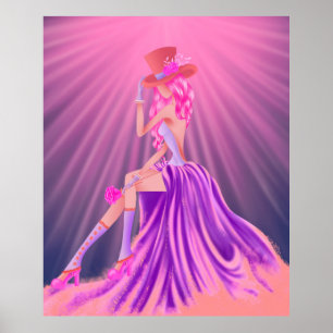 Poster "Harmonie dans la poussière d'étoile" Une reine gl