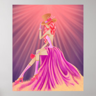 Poster "Harmonie dans la poussière d'étoile" Une reine gl