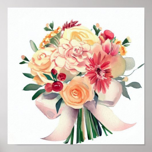 Poster Harmonie de floraison, Attendants Bouquet (D) (Devant)